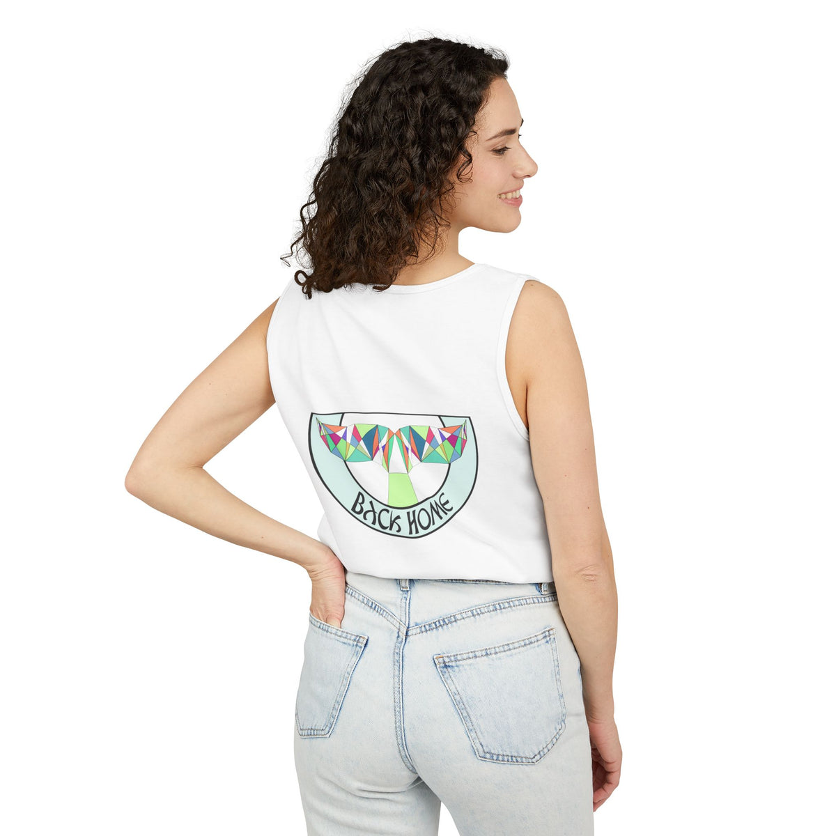 Tank Top - Fine Line Geometric Orca Water Motiv