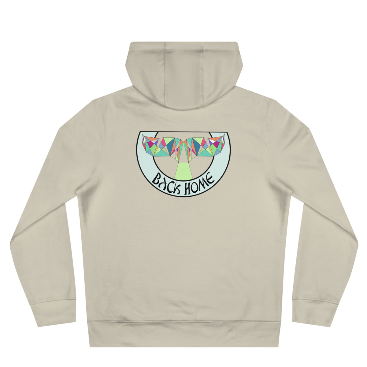 Be_Wai Hoodie - geometric Orca Design backside