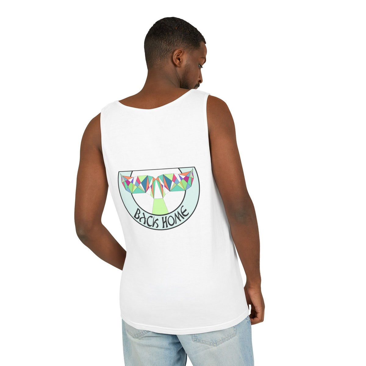Tank Top - Fine Line Geometric Orca Water Motiv