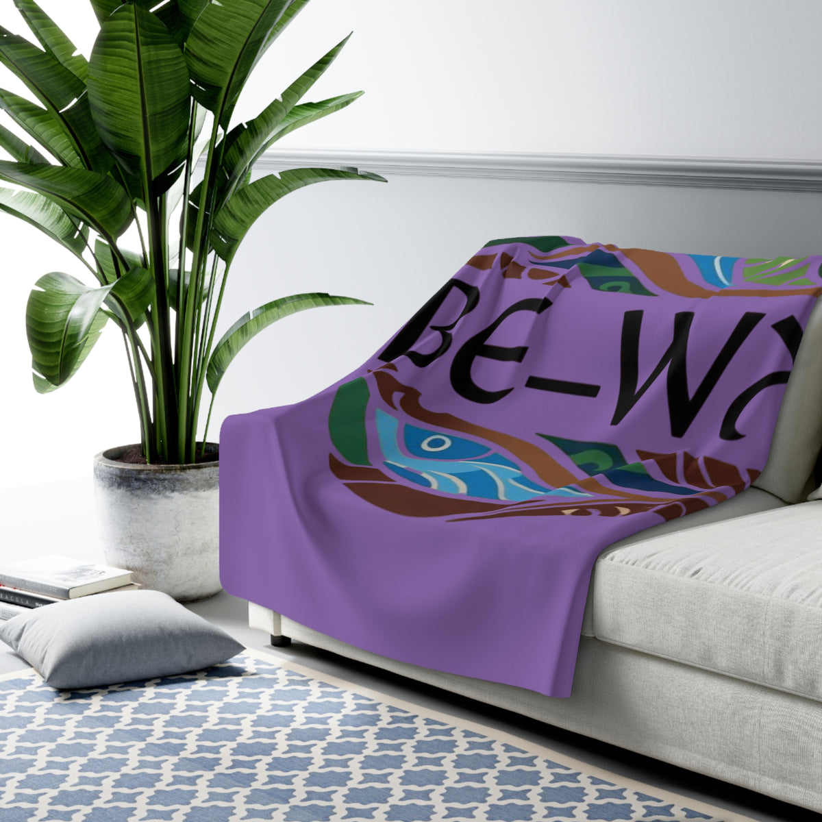 Cozy Sherpa Fleece Blanket - BE-WAI Design for Outdoors & Home