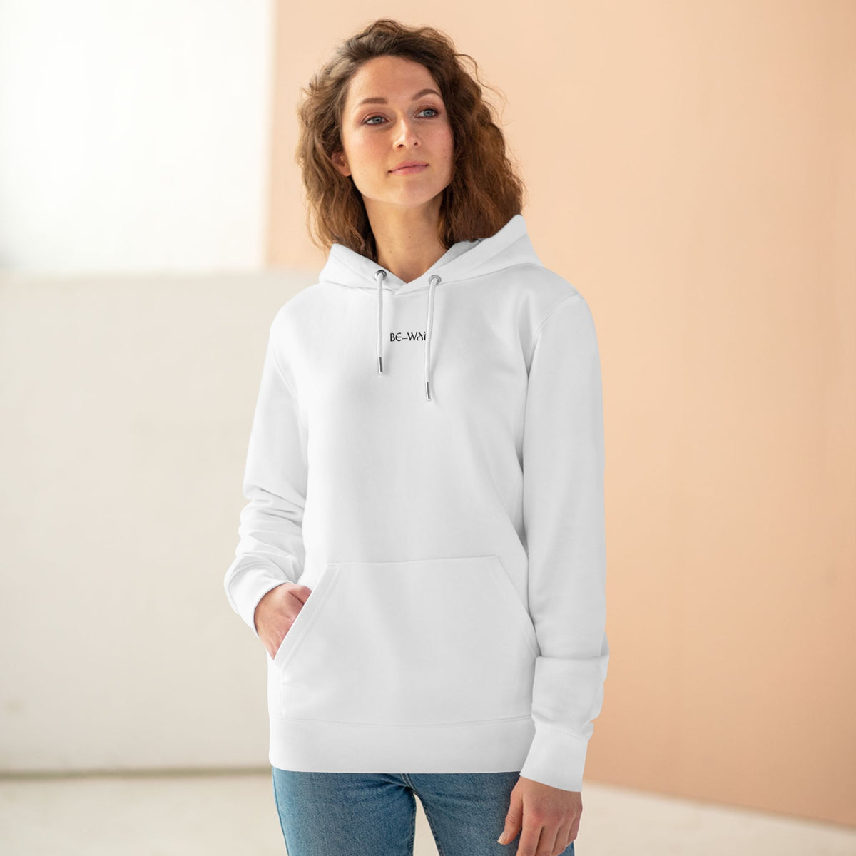 Be_Wai Hoodie - Minimalist Bear Graphic backside