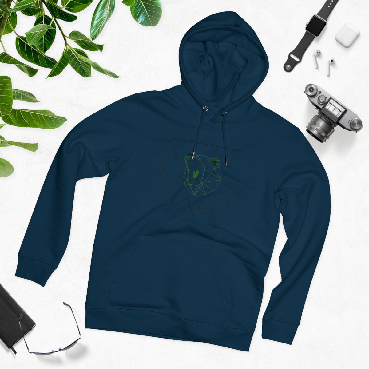 Be_Wai Hoodie - Minimalist Bear Graphic front