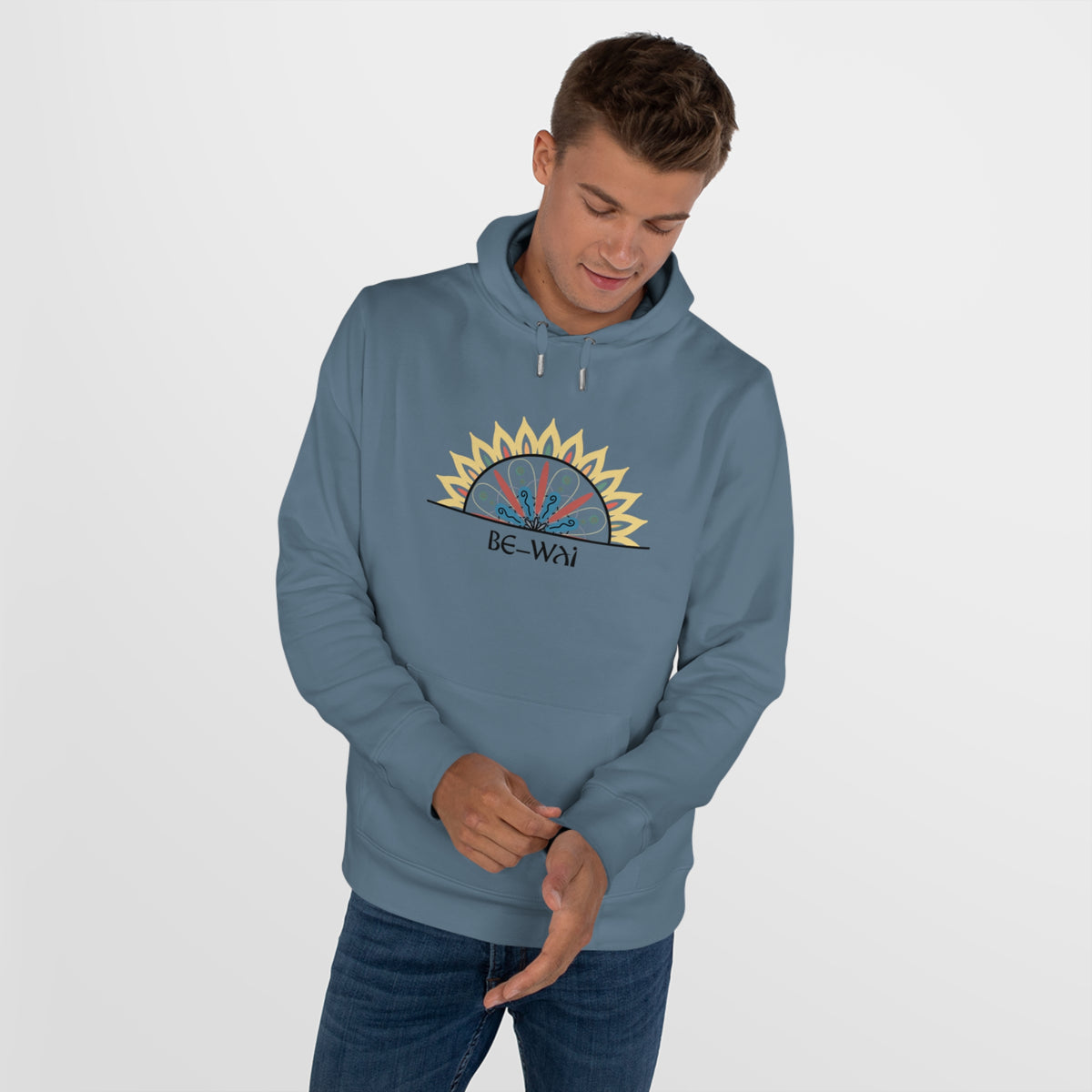 Be_Wai Hoodie - Mandala Design - Sundown
