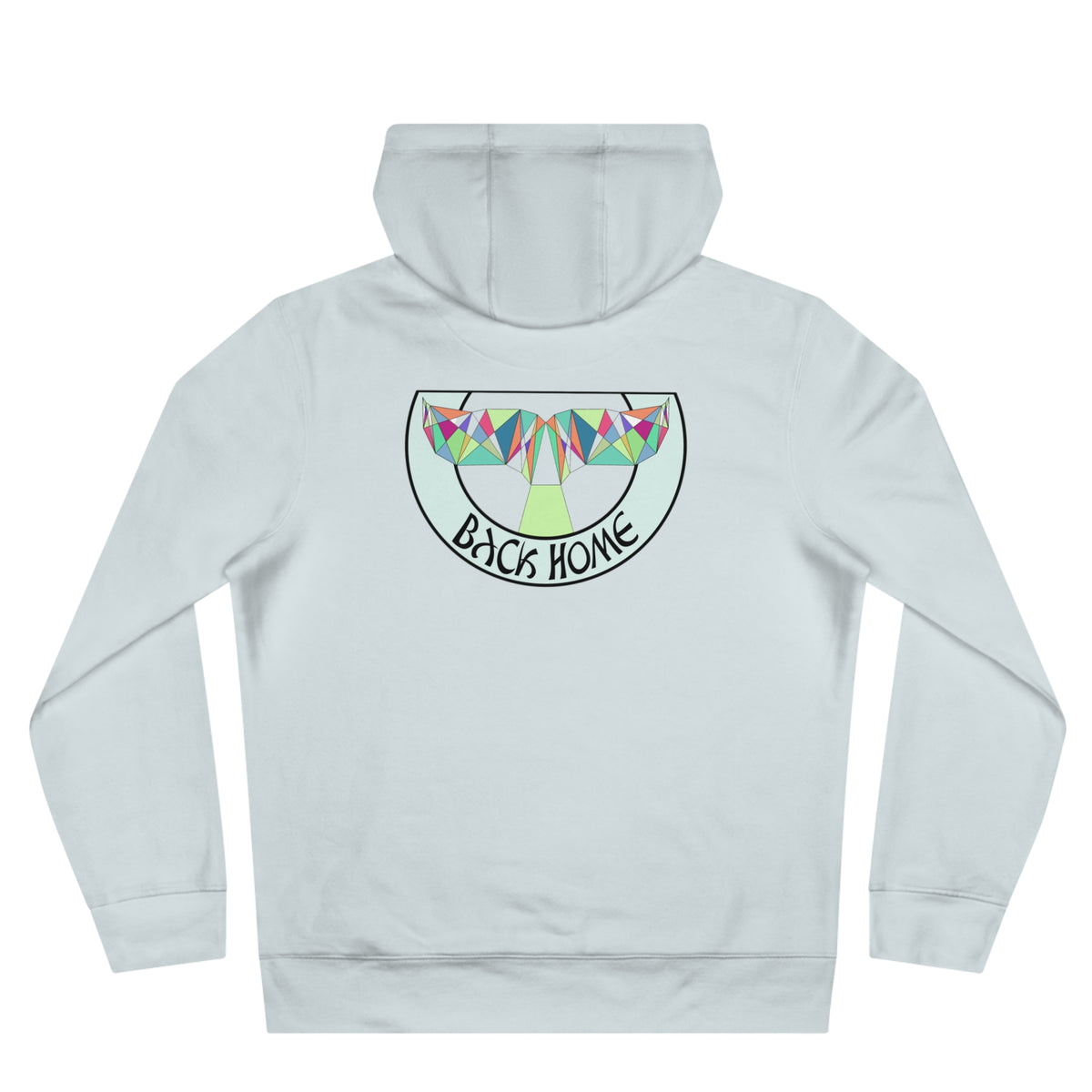 Be_Wai Hoodie - geometric Orca Design backside