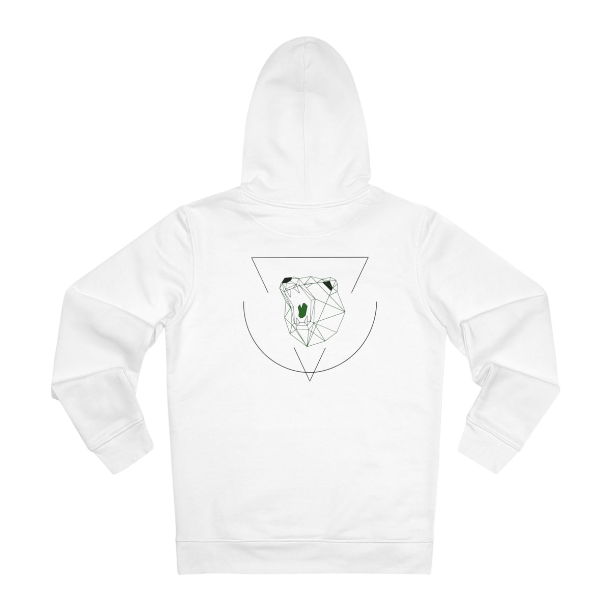Be_Wai Hoodie - Minimalist Bear Graphic backside