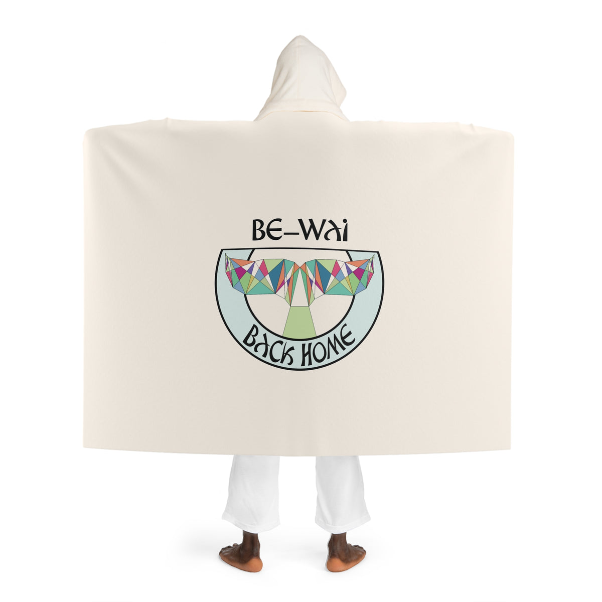 Be_Wai Hooded Sherpa Fleece Blanket